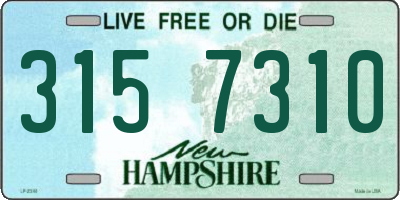 NH license plate 3157310