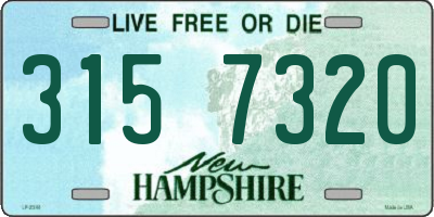 NH license plate 3157320