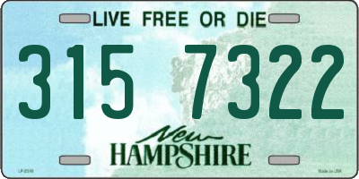 NH license plate 3157322