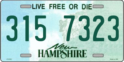 NH license plate 3157323
