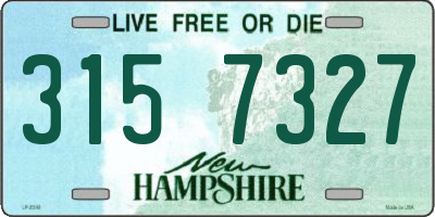 NH license plate 3157327