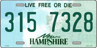 NH license plate 3157328