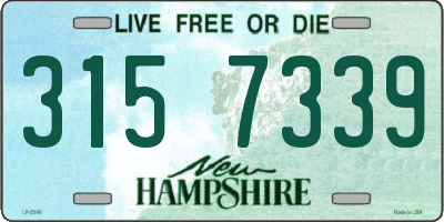NH license plate 3157339