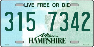 NH license plate 3157342