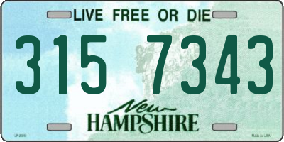NH license plate 3157343