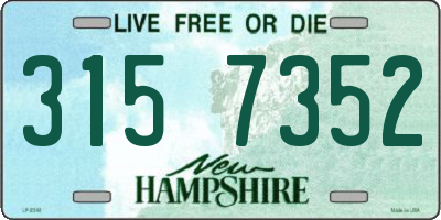 NH license plate 3157352