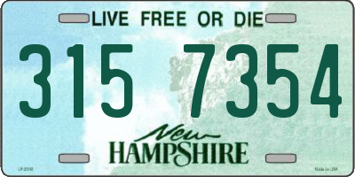 NH license plate 3157354