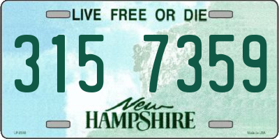 NH license plate 3157359