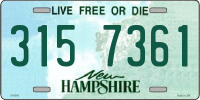 NH license plate 3157361