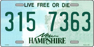 NH license plate 3157363