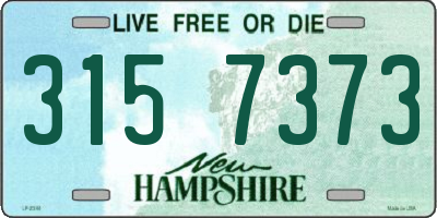 NH license plate 3157373