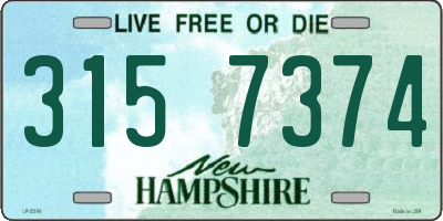 NH license plate 3157374
