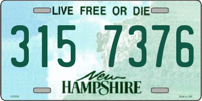 NH license plate 3157376