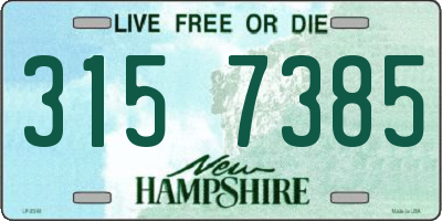 NH license plate 3157385