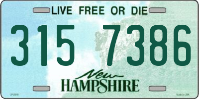 NH license plate 3157386
