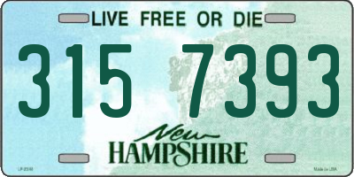 NH license plate 3157393