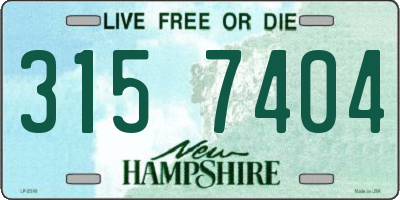 NH license plate 3157404