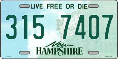 NH license plate 3157407