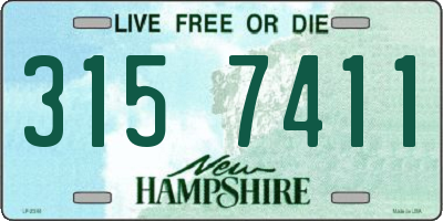 NH license plate 3157411