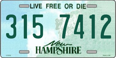 NH license plate 3157412