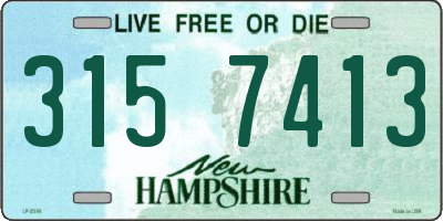 NH license plate 3157413