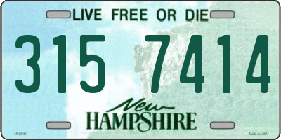NH license plate 3157414