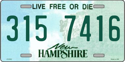NH license plate 3157416