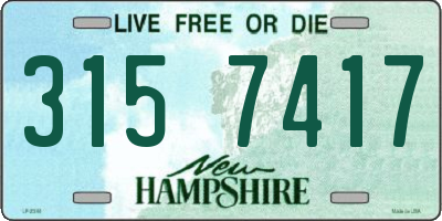 NH license plate 3157417