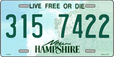NH license plate 3157422