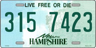 NH license plate 3157423