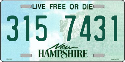 NH license plate 3157431