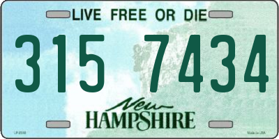 NH license plate 3157434