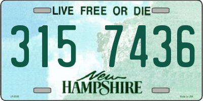 NH license plate 3157436