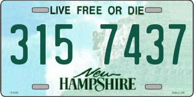 NH license plate 3157437
