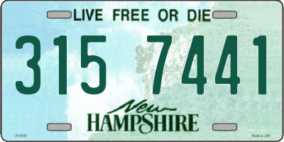 NH license plate 3157441