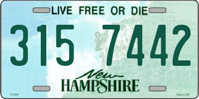 NH license plate 3157442