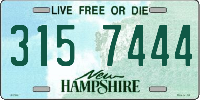 NH license plate 3157444