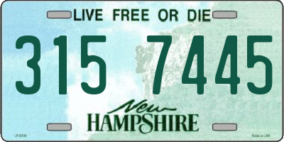 NH license plate 3157445