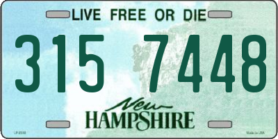 NH license plate 3157448