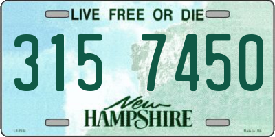 NH license plate 3157450