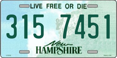 NH license plate 3157451