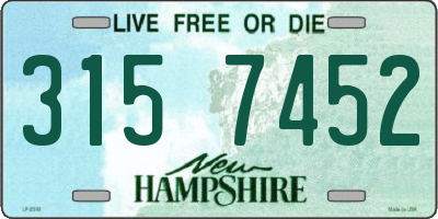 NH license plate 3157452