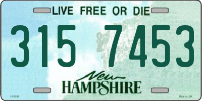 NH license plate 3157453