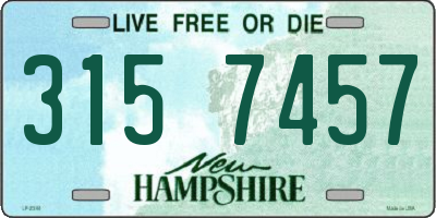 NH license plate 3157457