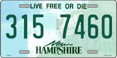 NH license plate 3157460
