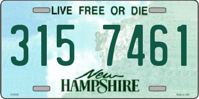 NH license plate 3157461