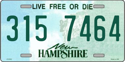 NH license plate 3157464