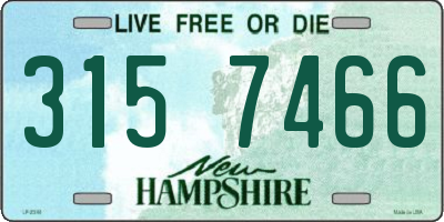 NH license plate 3157466