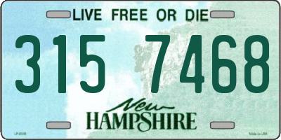 NH license plate 3157468