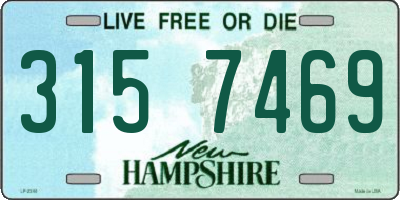 NH license plate 3157469